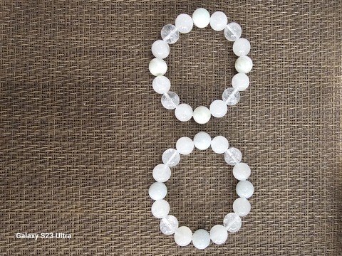 山梨産水晶12mmと糸魚川翡翠12mm組み立て : 甲州石語り