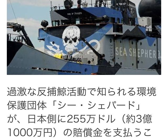 いいニュース シーシェパード 日本に賠償金支払い判決を受入れる Hiro田のblog