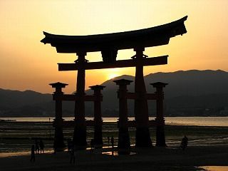 厳島夕方