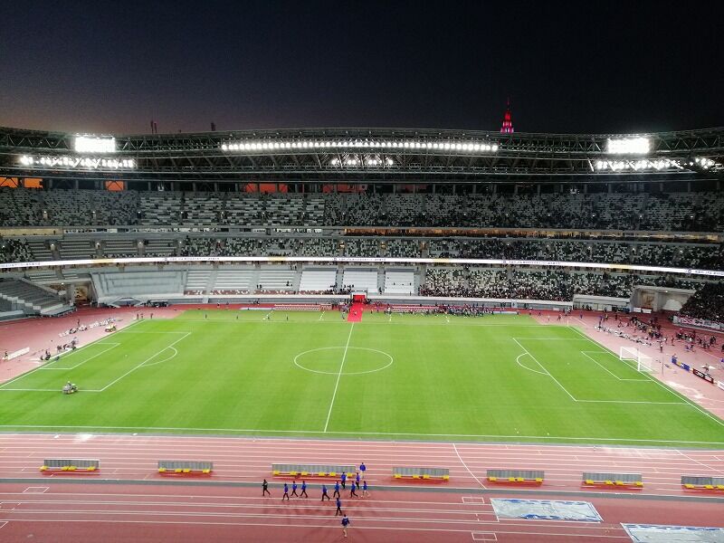 新国立競技場に行ってきました サムライブルーの風