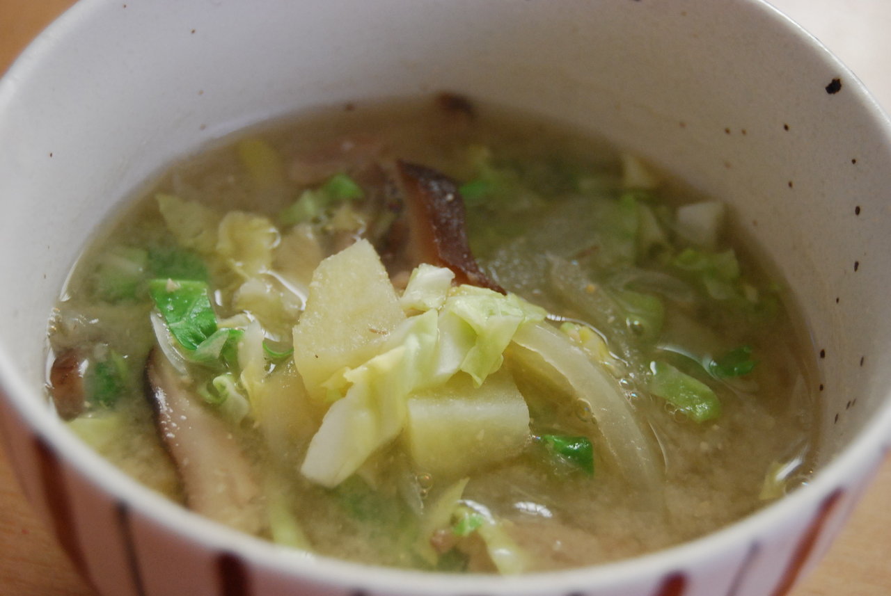 ３６５日野菜レシピno １１１ 春野菜たっぷり味噌汁 かごっまおごじょ 西ひろみ のお気楽日記