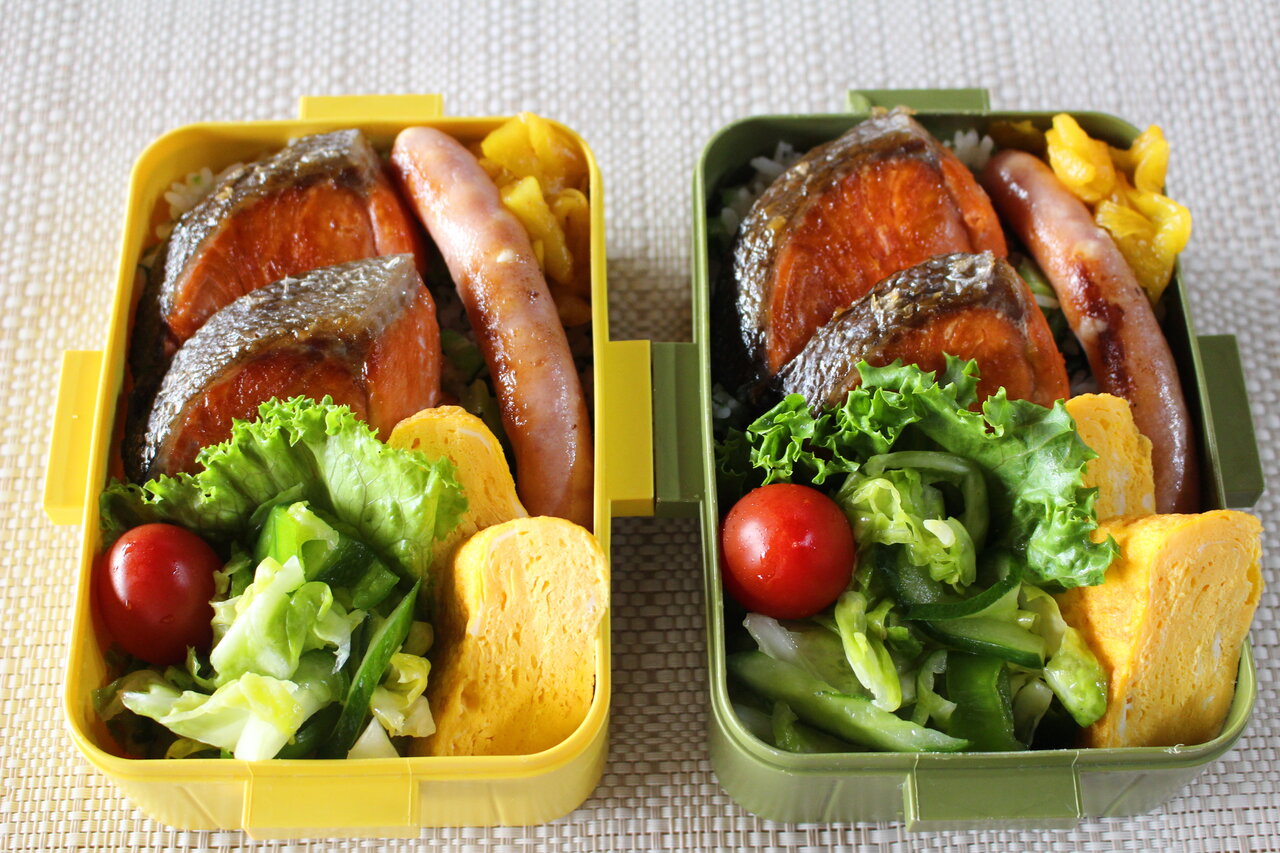 青菜ご飯の鮭のっけ 弁当 かごっまおごじょ 西ひろみ のお気楽日記