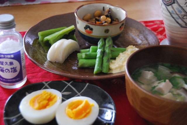 糖質制限朝ごはん 味噌汁とゆで卵 かごっまおごじょ 西ひろみ のお気楽日記 糖質制限朝ごはん 味噌汁とゆで卵 かごっまおごじょ 西ひろみ のお気楽日記