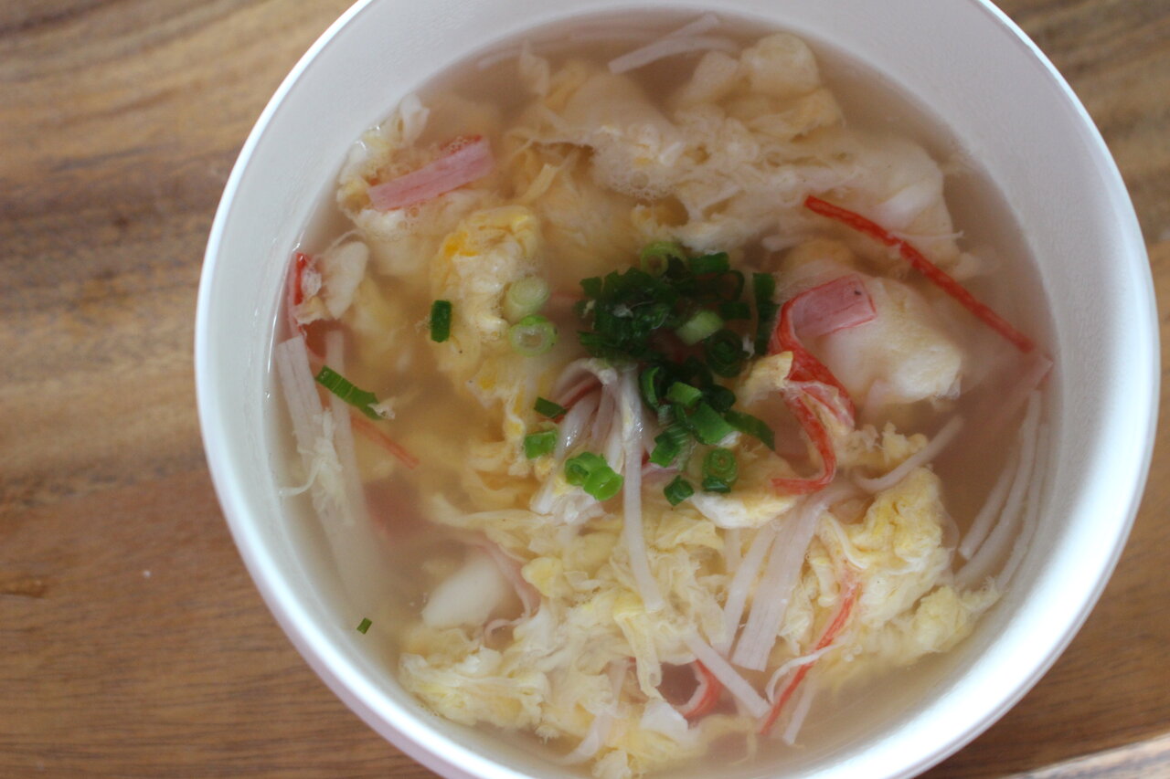 365日汁物レシピｎo 173 かにかまと卵の中華スープ かごっまおごじょ 西ひろみ のお気楽日記