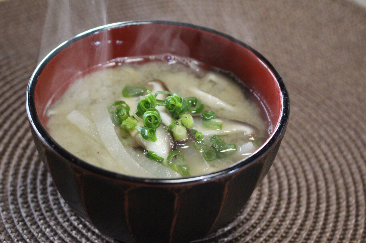 365日汁物レシピno 346 大根と椎茸の味噌汁 かごっまおごじょ 西ひろみ のお気楽日記