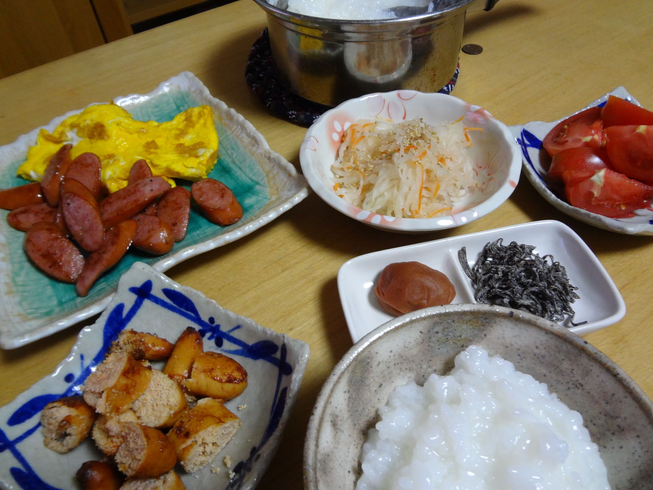 今日の晩ごはん おかゆパーティー かごっまおごじょ 西ひろみ のお気楽日記