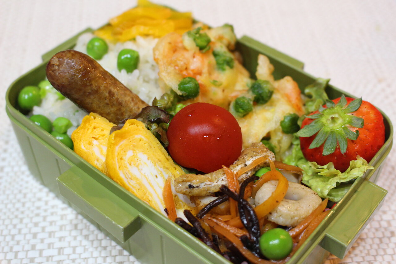 実えんどうたっぷり 弁当 かごっまおごじょ 西ひろみ のお気楽日記