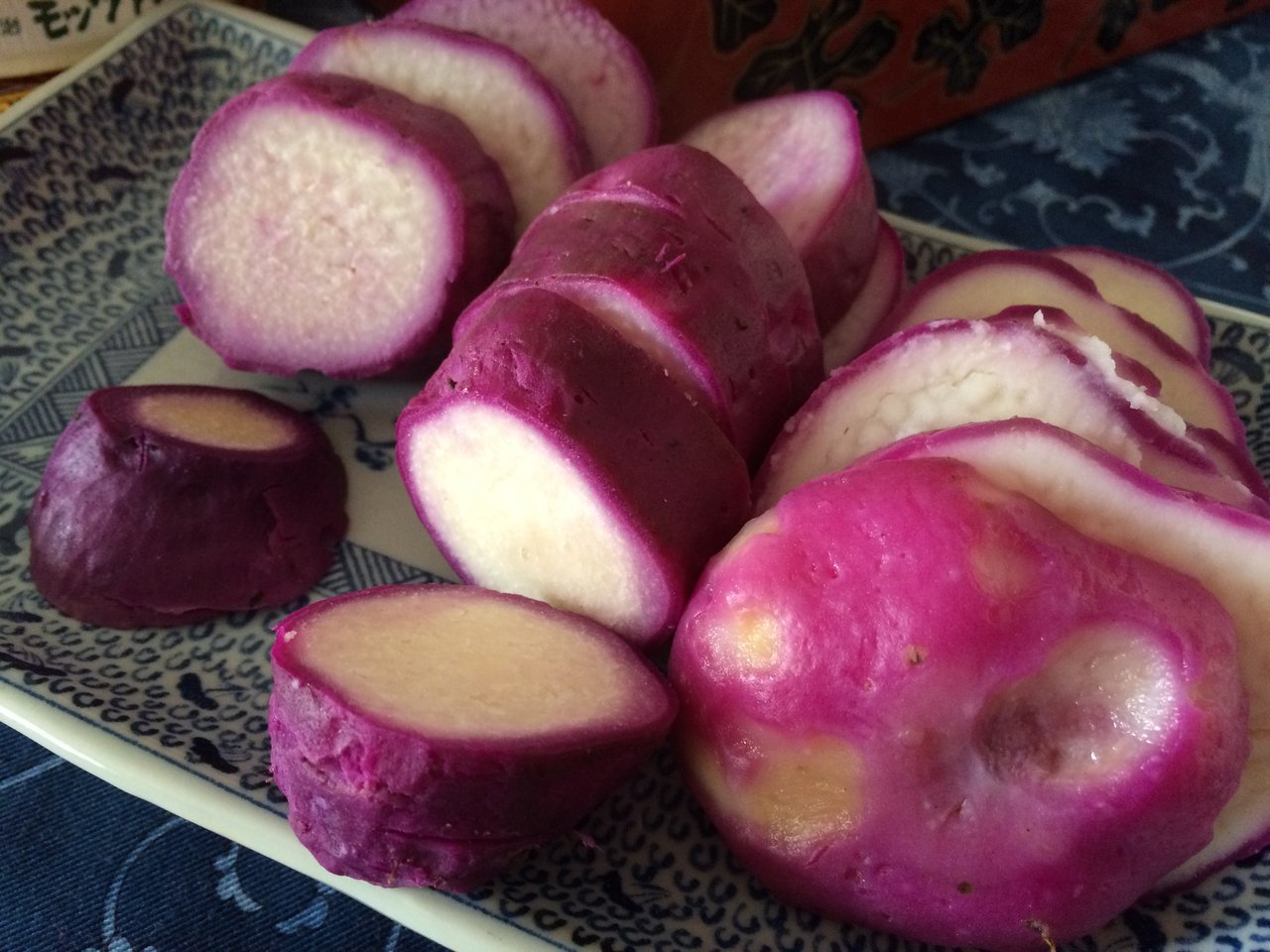 365日レシピno 10 紫山芋のたたき磯部和え かごっまおごじょ 西ひろみ のお気楽日記