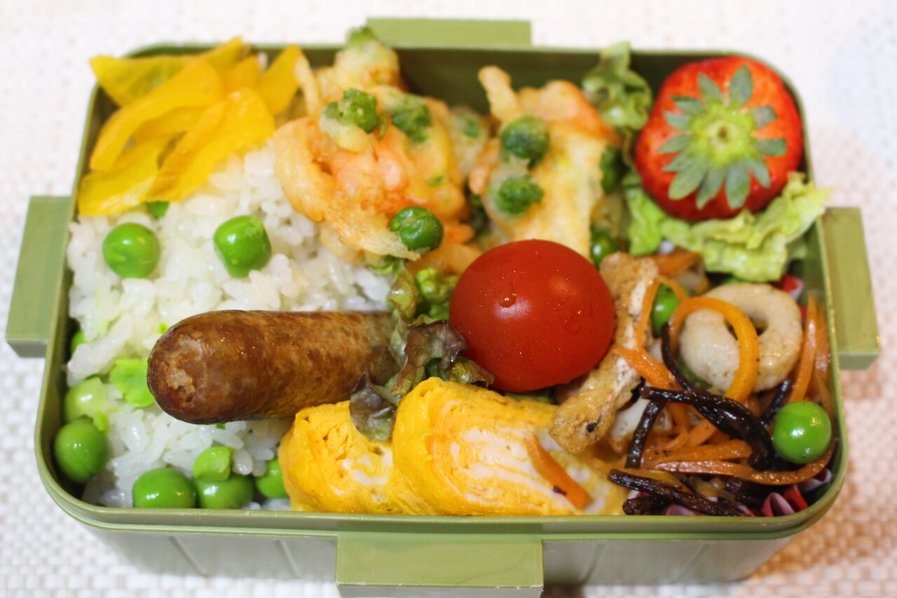 実えんどうたっぷり 弁当 かごっまおごじょ 西ひろみ のお気楽日記