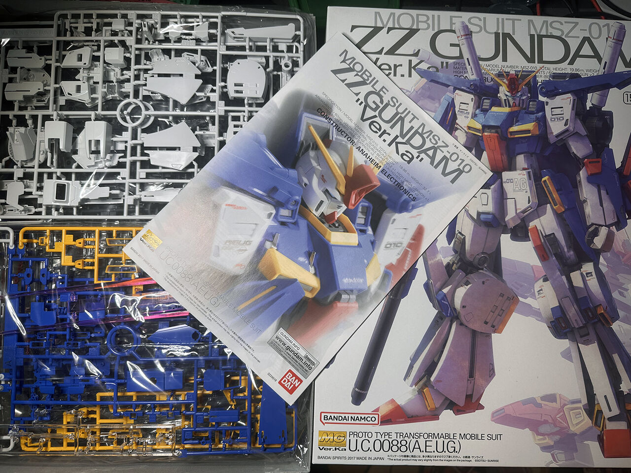MG ZZガンダム Ver.Ka その2 | ランナー整理と切り出し : 積み、組み