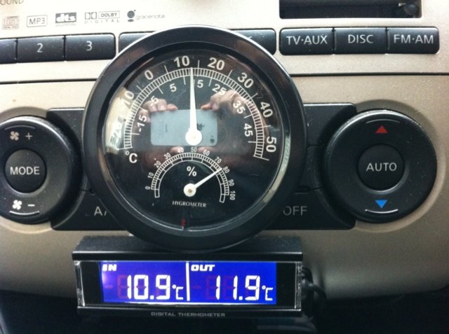 車内外温度計 カシムラak109 車内温度の正確性 ひろぺいんのブログ