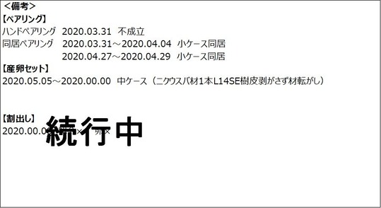 (仮)A1産卵セット
