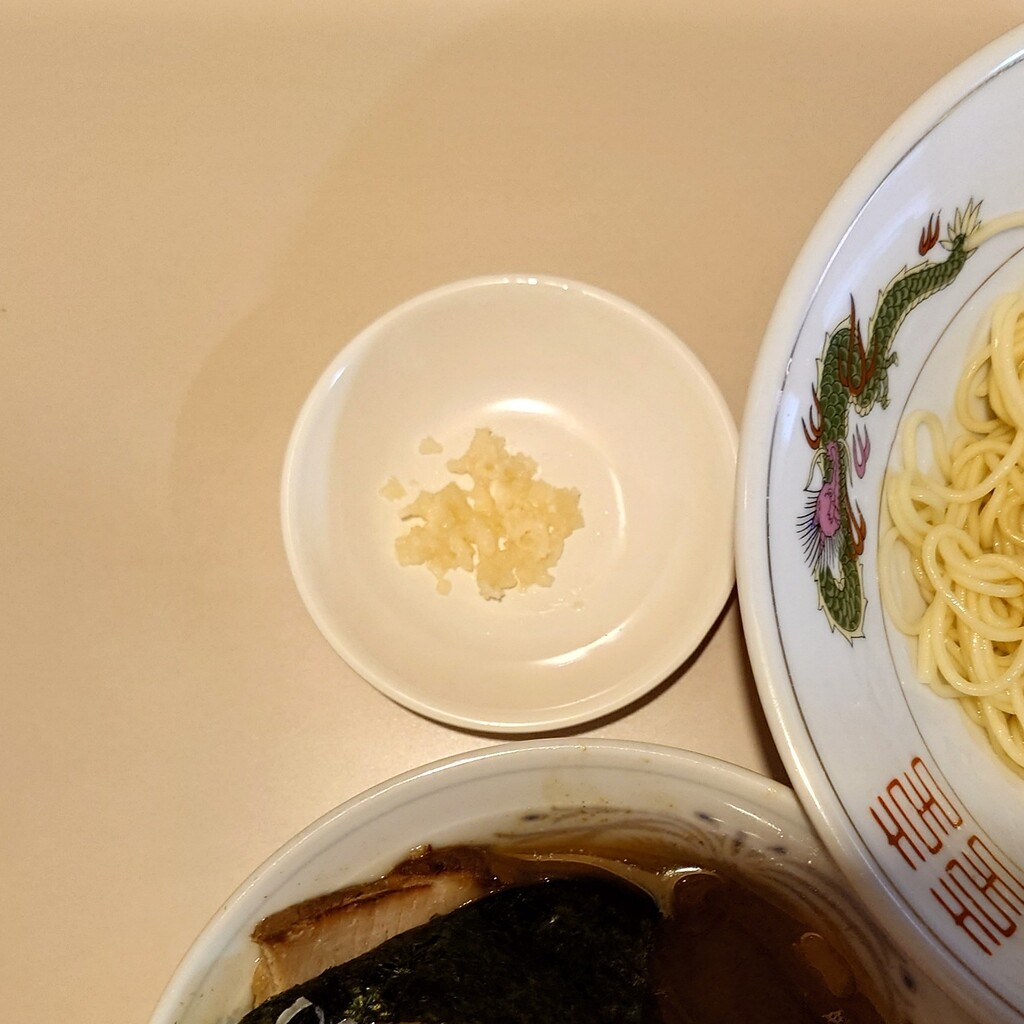 八五郎【味噌にんにくつけめん＋餃子6個】＠磐田市中泉 : らぁめん