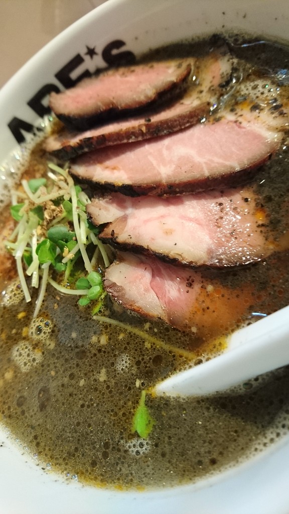 ラーメン ａｂｅ ｓ 黒ごま担々麺 真空低温調理豚肩ロース 静岡市葵区千代田 らぁめん大好きブログ ヒロ