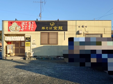 豚そば 金龍【豚清湯ワンタンそば醤油】@掛川市逆川