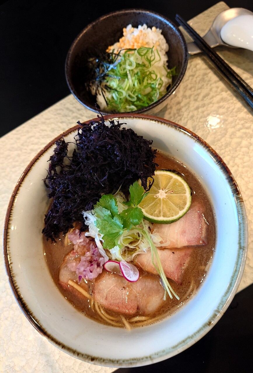 麺屋さすけ本店【秋刀魚らーめん＋茶づけ用追い飯】＠掛川市中央3丁目