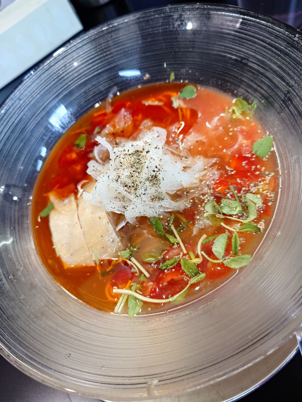 menya 787（麺屋菜花奈）【冷製彩トマトらーめん】＠菊川市加茂 : らぁ