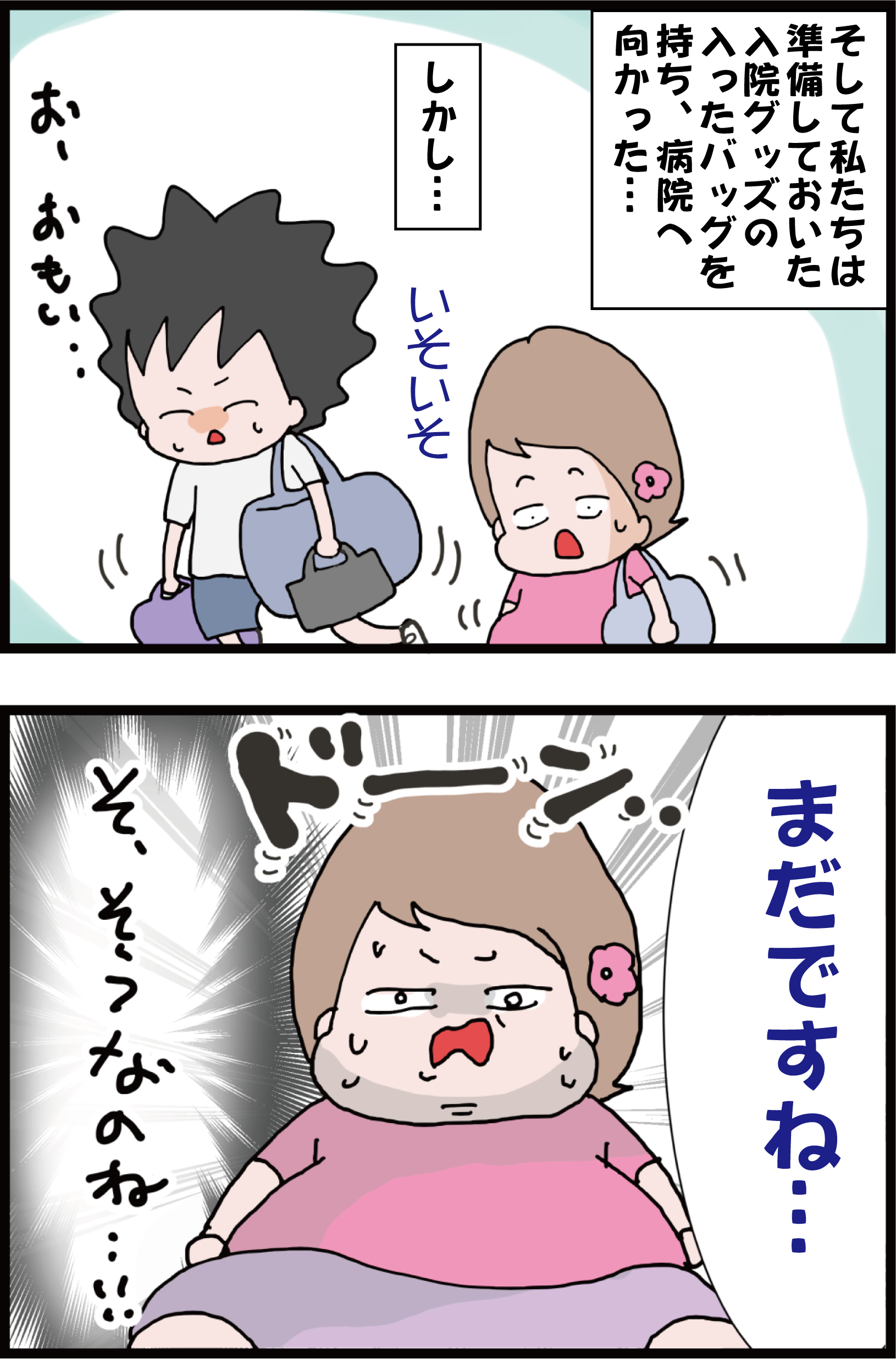 妊娠10か月】これは破水！？いよいよ出産かと病院に向かったらu2026②（妻 