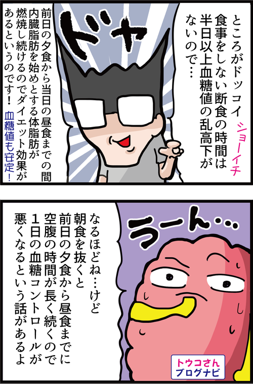 血糖コントロールに悪い？！流行りの朝食抜きダイエットってどうなの…？３