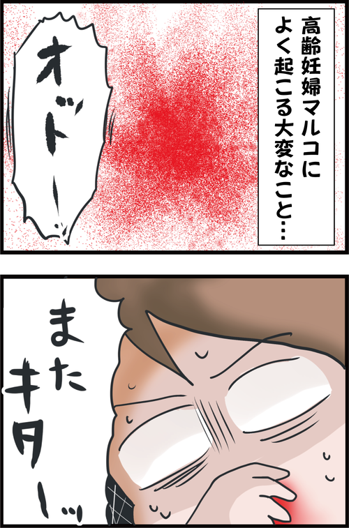 【妊娠5カ月】妊娠トラブル!突然の大出血の理由…(妻の高齢妊娠編㉗)1