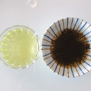 オクラ茶とモズク酢