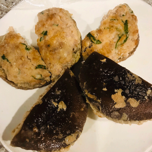 豚ひき肉のシイタケ詰め残り