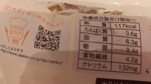 ローソンブランパン新味成分表