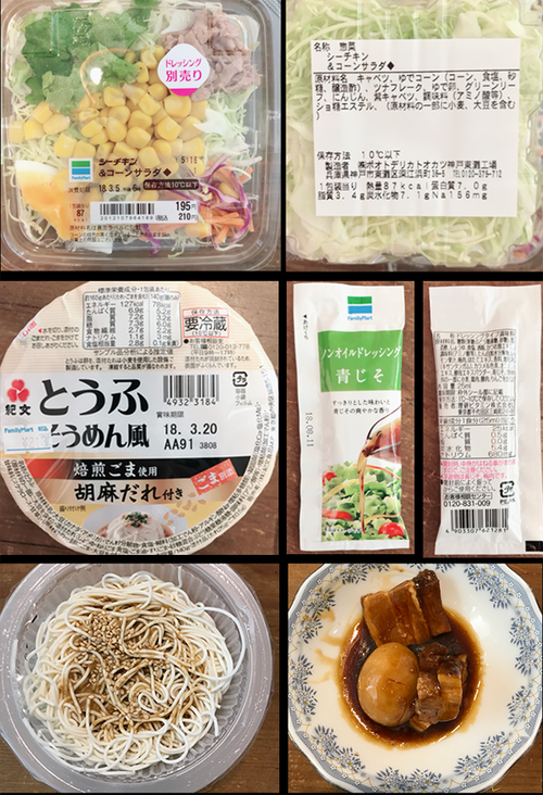 昼食成分など