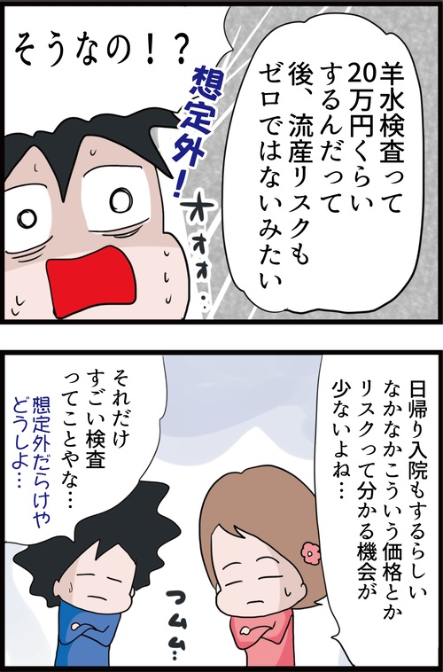 【妊娠4カ月】想定外だった羊水検査の費用やリスク…(妻の高齢妊娠編㉒)3