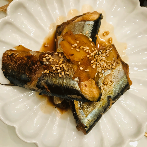 サンマの酢生姜煮
