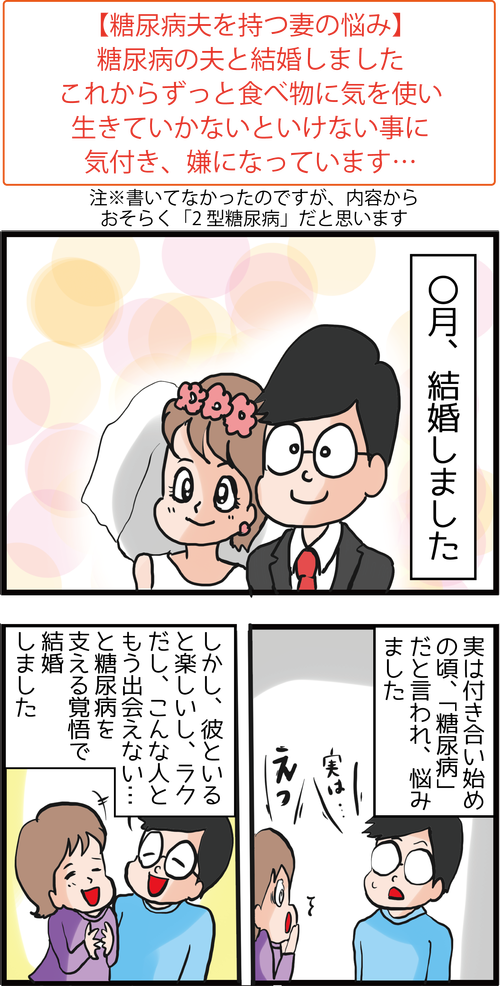 【血糖値】糖尿病の男性と結婚しましたが後悔しています…(体験談)1