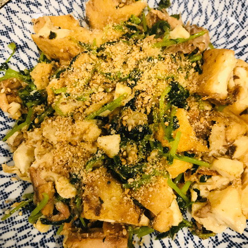 サバ味噌厚揚げ完成