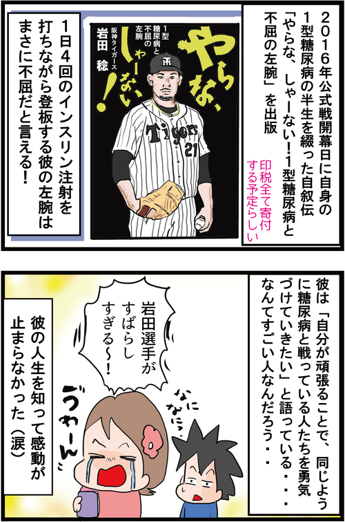 血糖値コントロールしながら戦うアスリート岩田稔選手に感動！４