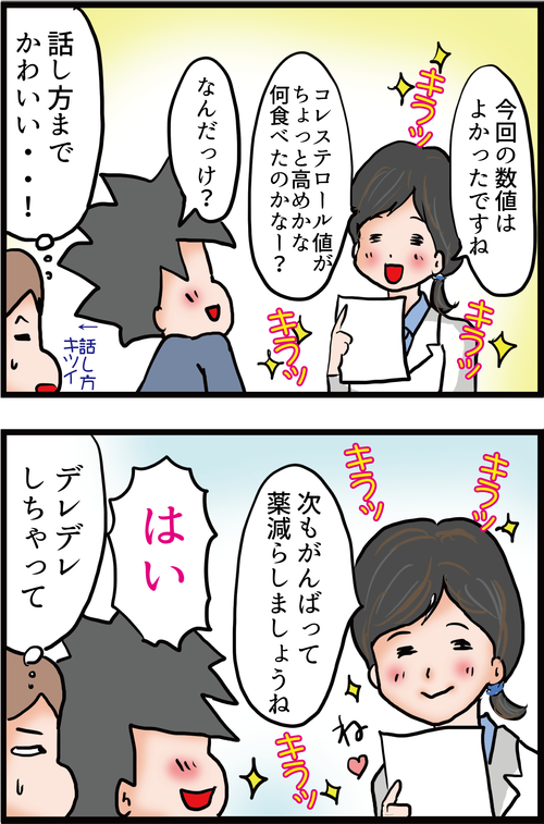 ２カ月に1回の糖尿病検診（その2）～カワユス女医にデレデレ夫～３