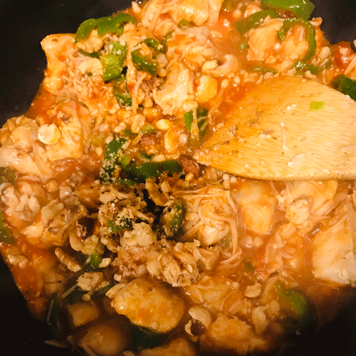 鶏むね肉余り物野菜炒め4