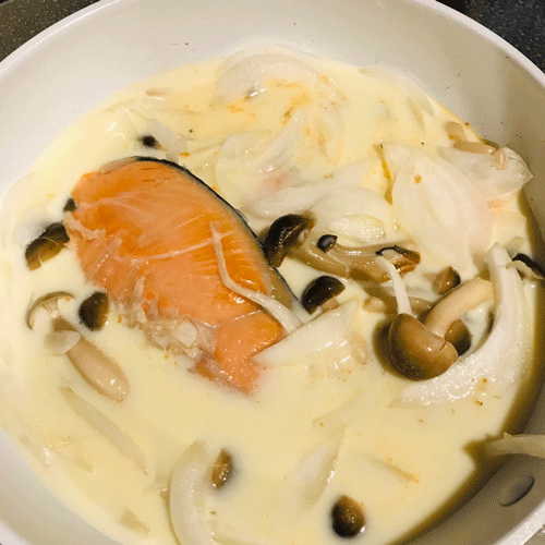 鮭豆乳クリーム煮2