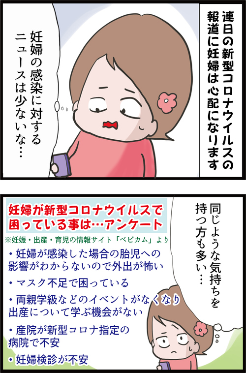 【妊娠7カ月】新型コロナウイルスの妊婦への影響は…(妻の高齢妊娠編㊹)1