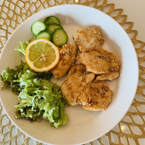 鶏むね肉ガーリック醤油炒め２