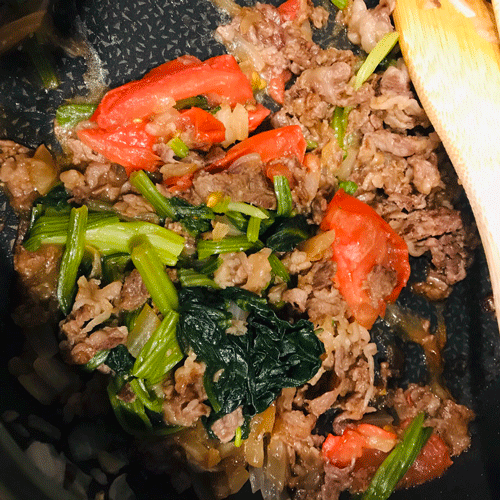 牛肉とトマト炒め3