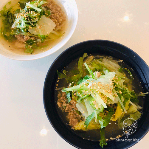 サバの水煮缶中華スープアレンジ2