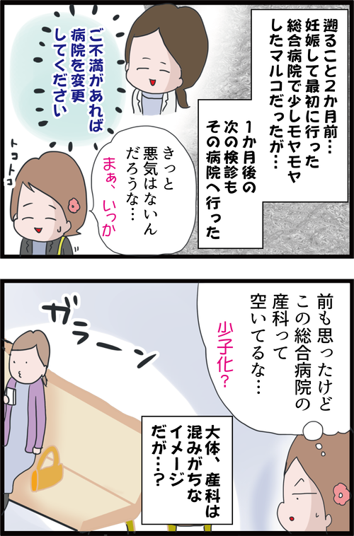 高齢妊婦マルコが病院を変更した理由…(妻の高齢妊娠編㉝)1