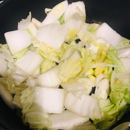 イワシ缶野菜蒸し