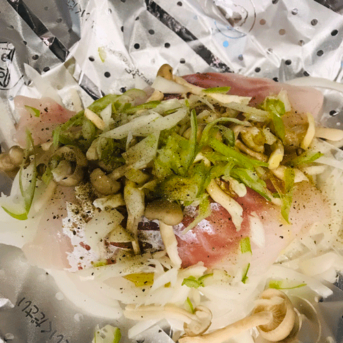 タラのホイル包み蒸し焼き2