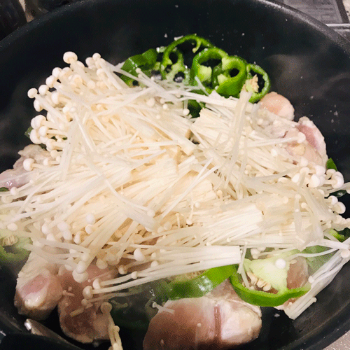 鶏むね肉余り物野菜炒め２