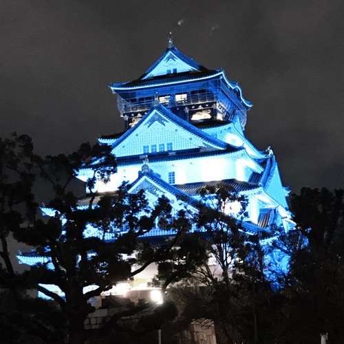 大阪城ブルーライトアップ2