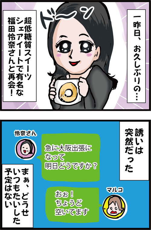 超低糖質スイーツ「シェアイート」の怜奈さんとの再会&イケメン社長との出会い1