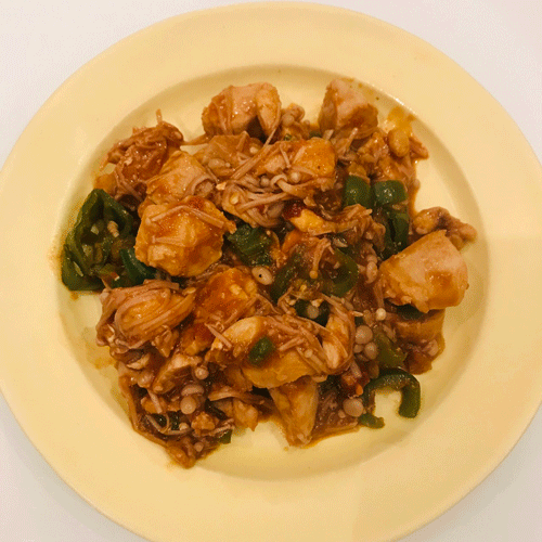 鶏むね肉余り物野菜炒め完成
