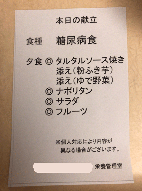 夕食食品名