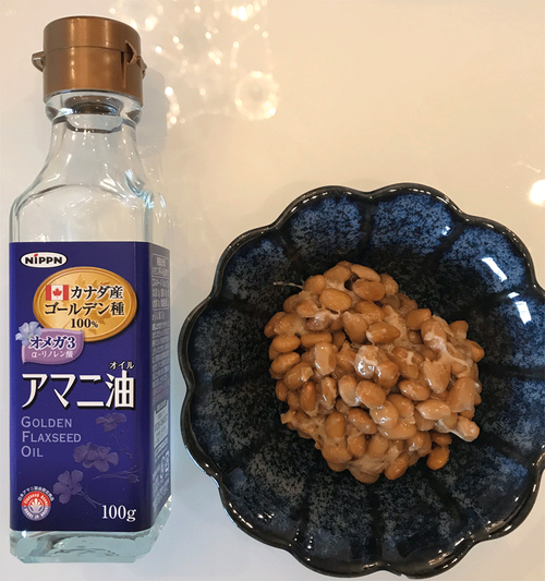 納豆とアマニ油