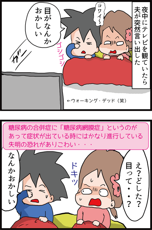 夫の目の様子がおかしい・・・！1